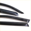 Black glossy finished sun shade visor with sleek curved design for toyota hilux 2005-2015 shown from back side