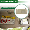 Beige plastic sun visor for toyota rav4 2006-2008 with rectangular mirror and mounting hardware visible