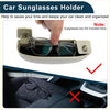Beige plastic sunglasses case with hinged lid and black lining for toyota rav4 eyeglasses holder storage box