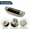 Beige plastic car sun visor clip with black flocked interior and spring-loaded mechanism for toyota rav4 sunglasses case