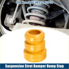 Bright yellow rubber suspension strut bumper stop with stacked cylindrical design for toyota rav4 1996-2004