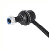 Black rubber-coated sway bar link with silver threaded end cap and blue inner ring for toyota sienna 2004-2010