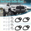Black and silver metal t slot nut tie down anchors with d-ring for Toyota ute deck rail offroad 4wd use