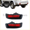 Black plastic tail and fog light assemblies with red illuminated lenses for mitsubishi pajero montero sport 1999-2008 back side