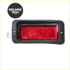 Black rectangular tail and fog light for mitsubishi pajero montero sport with red lens and two side mounting holes back view