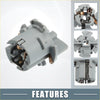 Gray plastic tail brake light bulb socket holder with copper contacts for toyota 4runner 2010-2013 back side view