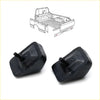 Black rubber truck bed corner protectors tail gate bumper stop rubber for Nissan Datsun 720 1979-1986 shown from back side