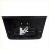 Black plastic tail gate garnish handle for nissan navara d40 rear trunk lid with silver metal latch mechanism back side