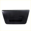 Black plastic tail gate garnish handle with rectangular recessed grip for nissan navara d40 2004-2013 shown from back side