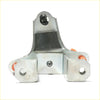 Silver metal tail gate handle controller bracket with orange plastic rollers and bolted mounts for mitsubishi triton l200