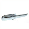 Silver metallic tail gate handle with sleek elongated design and two screws for mazda bravo and ranger models
