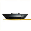 Black plastic tailgate handle with glossy finish and integrated grip for toyota hilux revo 2015-2023 shown from back side