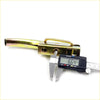 Gold-colored metal tail gate handle opener for mitsubishi triton l200 with locking mechanism measured by digital caliper