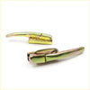Yellow-gold metallic safety latch handles with sleek industrial design for tail gate handle opener on mitsubishi triton l200