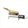 Metallic lever-type tailgate handle opener with yellowish patina and spring for nissan navara d21 1986-1997