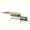 A brass-finished metallic spring-loaded tailgate handle opener with lever and screws for nissan sunny 1975-1989