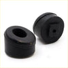 Black rubber tail gate bumpers with circular shape and central hole one with square indentation for Nissan Datsun 520 620 720