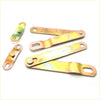 Set of five brass-colored metal tail gate side link lock hinges with oval cutouts for toyota hilux ln80 ln86 ln90 ln105 ln106