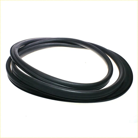 Black rubber gasket seal ring for tail gate window weatherstrip on mitsubishi delica l300 star wagon back side view