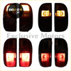 Black led tail light and fog light with amber and red sections for ford ranger 1998-2006 trucks back side view