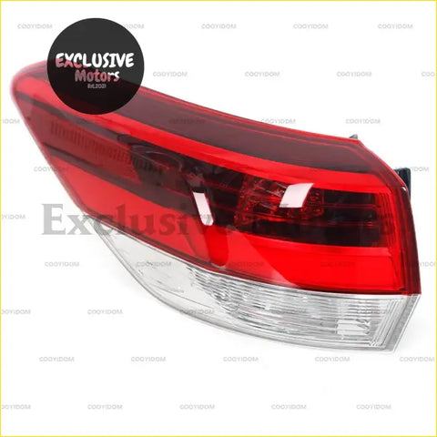 Tail light assembly for toyota highlander 2017-2019 with red and clear plastic sleek modern design