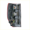 Back side of red and black plastic tail light light with internal wiring for ford ranger t6 px xlt wildtrak 2012-2021