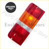 Tail light for ford transit 1991-2000 with red and amber three-section lights and silver reflective strip back view
