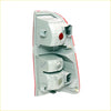 Gray plastic tail light assembly with red trim and multiple lenses for toyota hilux sr5 2011-2015 back side view