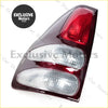 Tail light for toyota land cruiser prado lc120 2003-2009 red and clear lens with glossy finish shown from back side