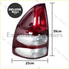 Tail light for toyota land cruiser prado lc120 2003-2009 with deep red glossy plastic and clear lens sections