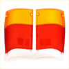 Tail light lens 2pcs for mazda b2500 b2200 b2600 fighter 1985-1998 curved amber and red two-tone lenses