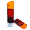 Tail light lens for nissan datsun 620 ute 1972-1979 with orange red translucent plastic and clear lower section