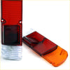 Tail light lens for nissan datsun 620 ute 1972-1979 in red and amber plastic with textured surfaces