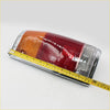 Chrome edge tail light set for mazda b2000 b2200 b2600 1985-1998 with red amber lenses and clear reflector on right side