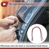 Black and red wire tail light socket harness with gray plastic connectors for toyota rav4 2013-2016 back side view