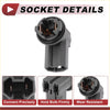 Gray plastic tail light socket with copper metal contacts for wiring toyota rav4 2013-2016 shown from the back side