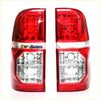Tail light x2 for toyota hilux sr5 2004-2015 showing red and clear led tail lights with modern angular design back side