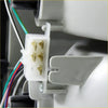 White plastic electrical connector with four gold terminals on the back for tail lights chrome mazda bravo 1985-1998