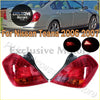 Red and black tail lights for 2006-2007 nissan teana shown from the back side with sleek design and durable material