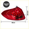 Red glossy plastic tail light with multiple led bulbs and angular design for 2016-2018 Suzuki Vitara back side