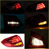 Red led tail light with sleek angular design and amber turn signal for 2016-2018 suzuki vitara back side view