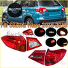 Red led taillight assemblies for 2016-2018 suzuki vitara shown from the back side with bright red lenses