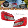Back view of red sleek tail lights with clear brake lens for Maserati Ghibli M157 2014-2016