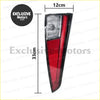 Tail lights for toyota prius 2016-2017 with red and clear plastic lens and black trim shown from back side