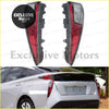 Red and black tail light assemblies for toyota prius 2016-2017 shown from the back side for easy installation