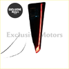 Black led tail lights with red illuminated strip and chrome wiring harness back side for toyota prius 2016 2017