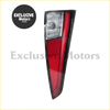Tail lights x 2 for toyota prius 2016-2017 red and clear plastic assembly with black trim shown from the back side
