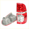 Tail lights x2 for toyota hilux 2005-2014 with red and clear plastic and chrome trim shown with gray bracket back side