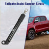 Black cylindrical tailgate assist shock lift support strut with metallic end cap and logo for Toyota Hilux SR5 2015-2023
