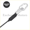 Silver metal bottle opener with black rubber grip and modern design in tailgate cable set for ford courier mazda b series